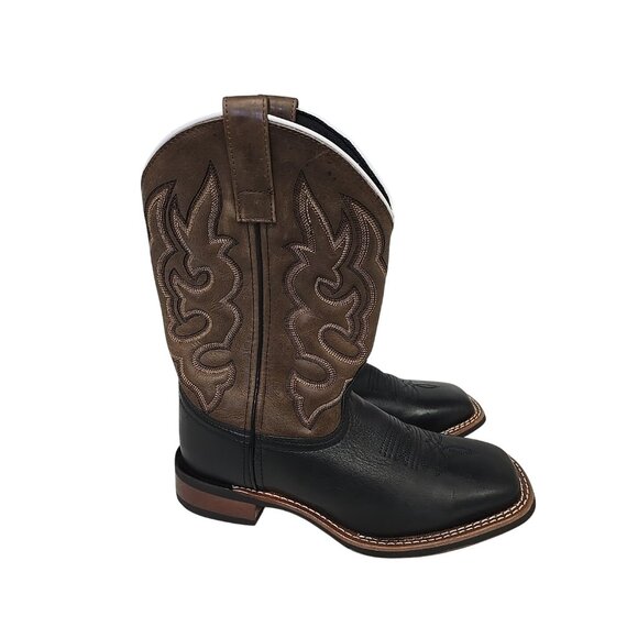 Laredo Men's Lodi Square Toe Cowboy Western Boot 7877 Black Brown Size 9 EW - Picture 2 of 7